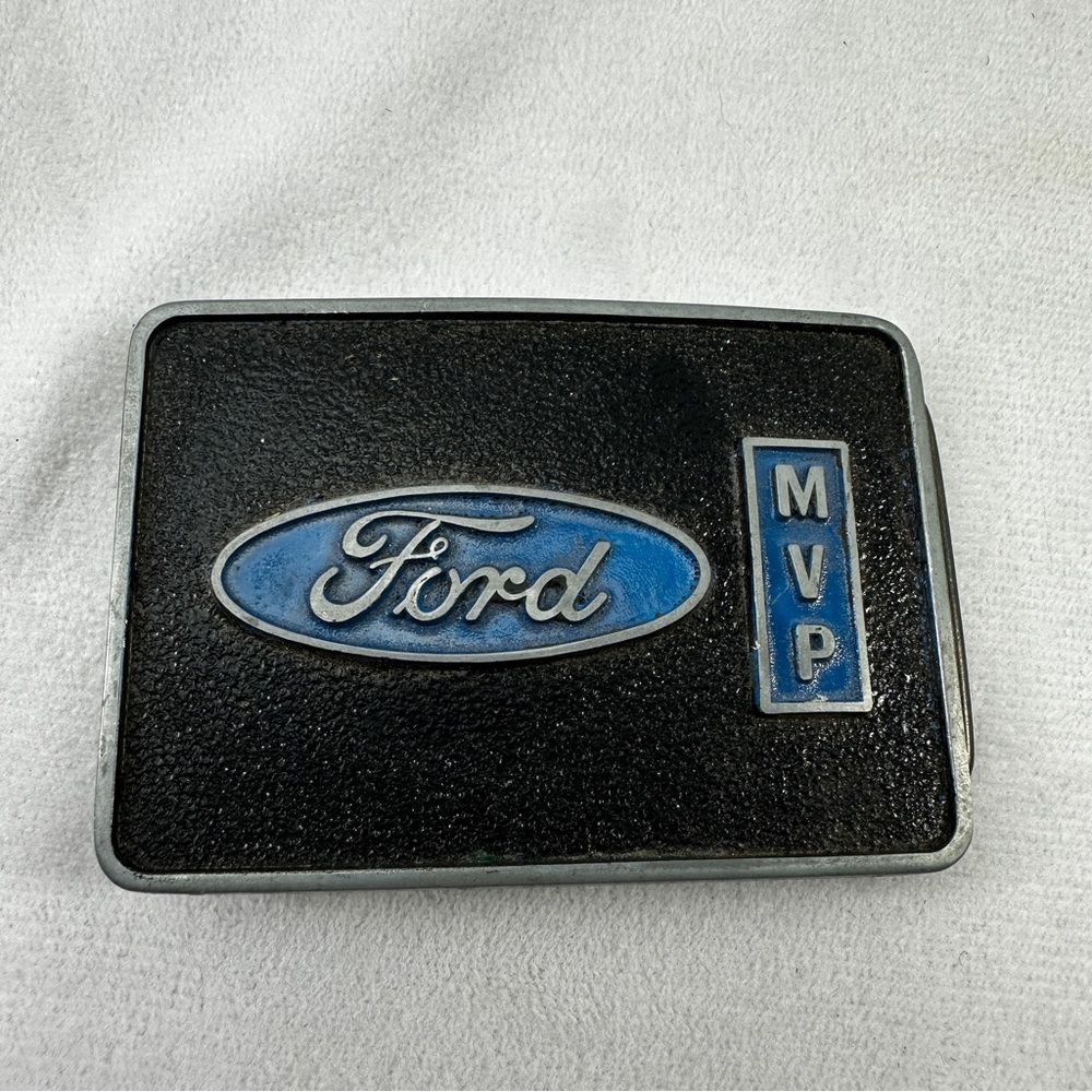 Ford MVP Belt Buckle Employee Promotion Advertising Metal Iconic Classic Color